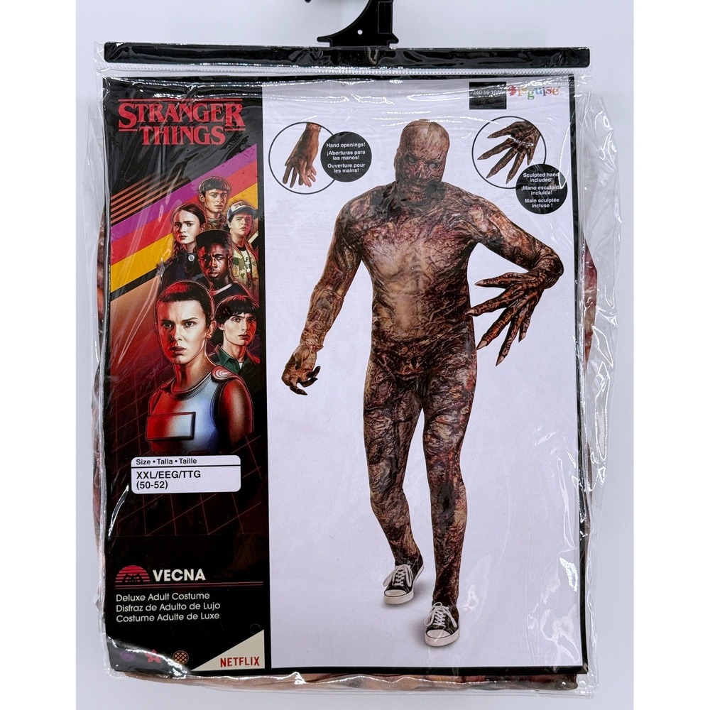 Stranger Things Vecna Deluxe Adult Costume Disguise XXL 50-52 Netflix Halloween